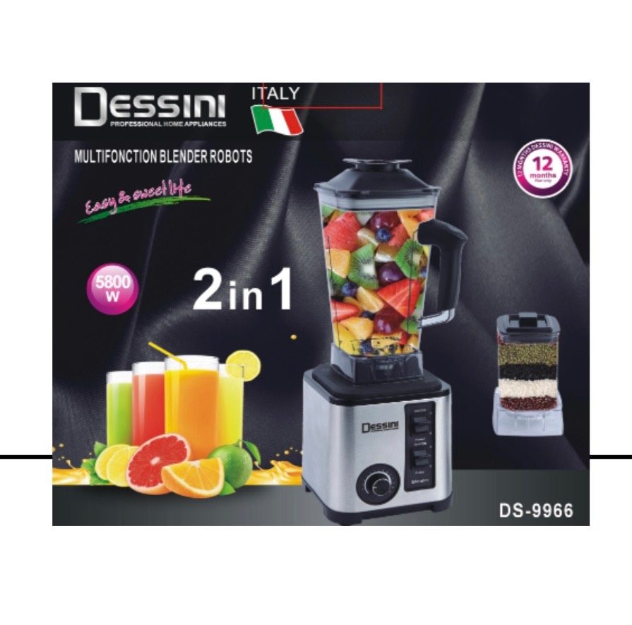 مخلوط کن و آسیاب دسینی مدل DS9966 ظرفیت ۲.۵ لیتر دوکاره