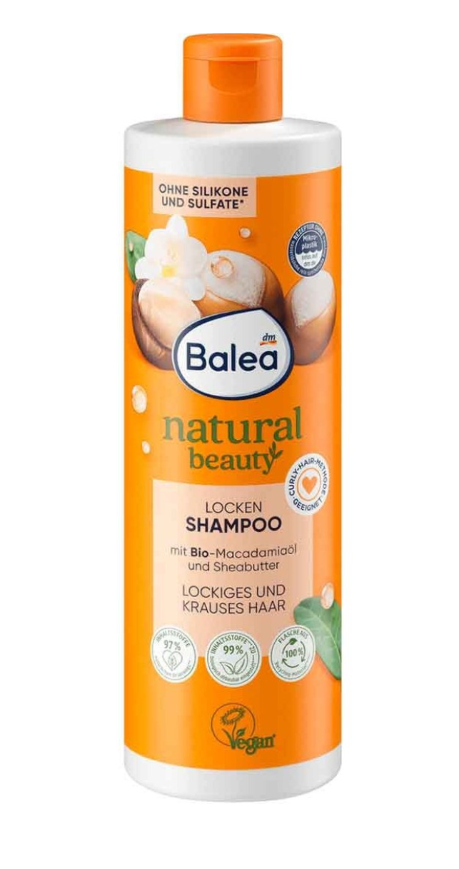 شامپو فاقد سولفات مخصوص موهای فر بالئا Balea Natural Beauty